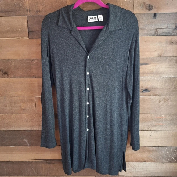 Chico's Design Button Up Cardigan Size Large 12 - Picture 3 of 6